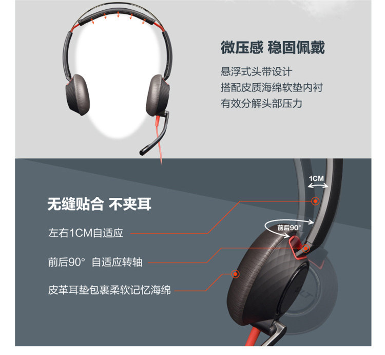 Poly Blackwire 5220高级有线 UC 耳机 Poly Blackwire 5220高级有线 UC 耳机