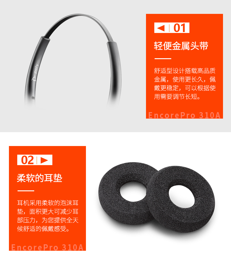 Poly EncorePro 300客服中心耳机 Poly EncorePro 300客服中心耳机