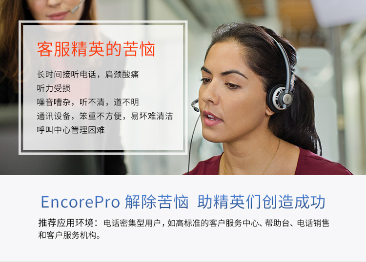 Poly EncorePro 700客服中心耳机 Poly EncorePro 700客服中心耳机