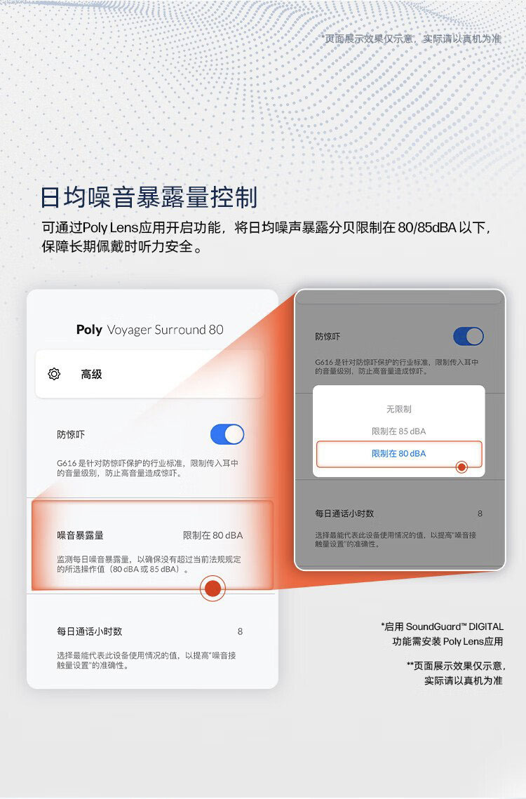Poly Voyager Surround 80UC头戴式蓝牙耳机 Poly Voyager Surround 80UC头戴式蓝牙耳机